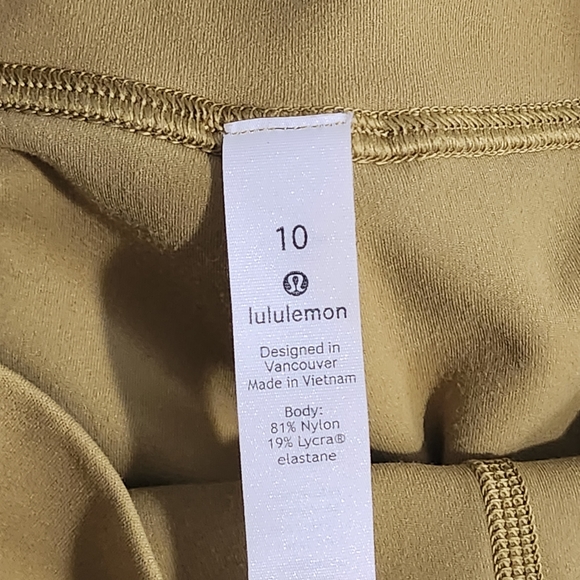 Lululemon Align High Rise Yoga Leggings in Grape Leaf Yellow Size 10 - Picture 3 of 7